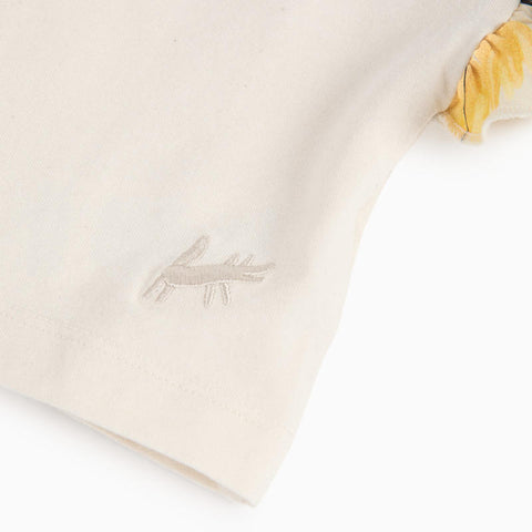 WOLF&RITA（ウルフアンドリタ） 2026SS MARISOL T-shirt -pearl- ベビー袖フリルTシャツ、トップス