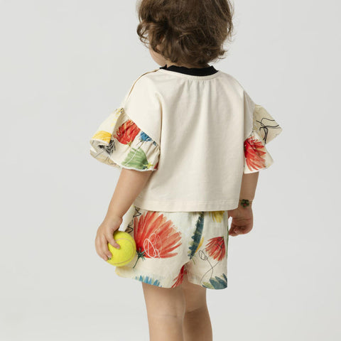 WOLF&RITA（ウルフアンドリタ） 2026SS MARISOL T-shirt -pearl- ベビー袖フリルTシャツ、トップス