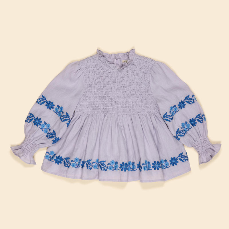 Apolina（アポリナ）2026AW MIA BLOUSE - VIOLET CRÈME - キッズ