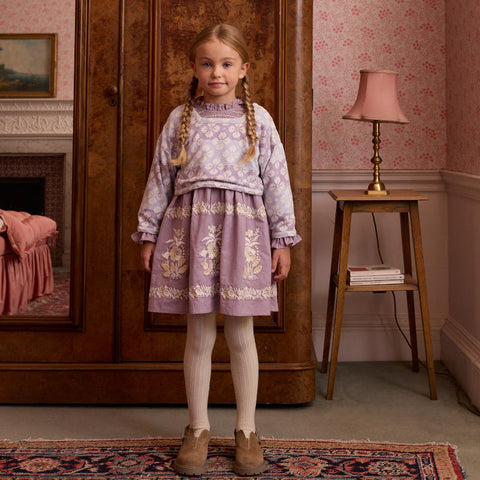 Apolina（アポリナ）2026AW MIA DRESS - DUSKY LAVENDER -　キッズワンピース.
