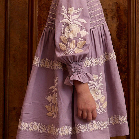 Apolina（アポリナ）2026AW MIA DRESS - DUSKY LAVENDER -　キッズワンピース.