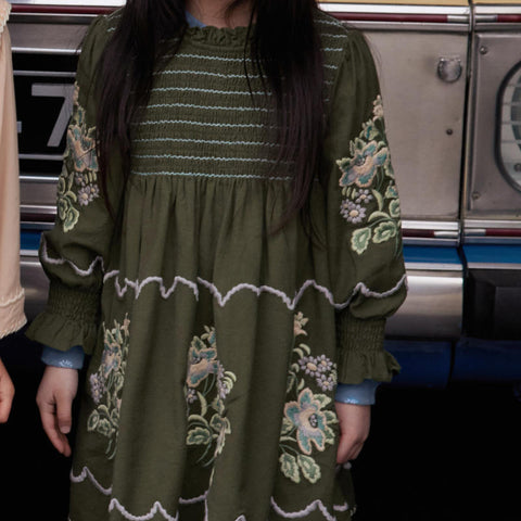 Apolina（アポリナ）2026AW MIA DRESS - FOREST -　キッズワンピース