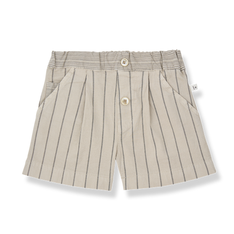 1 + in the family（ワンモア イン ザ ファミリー） 2026SS  MONRAS -beige- ストライプ柄ショートパンツ