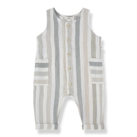 1 + in the family（ワンモア イン ザ ファミリー） 2026SS MORI -beige- 　ジャンプスーツ　ロンパース