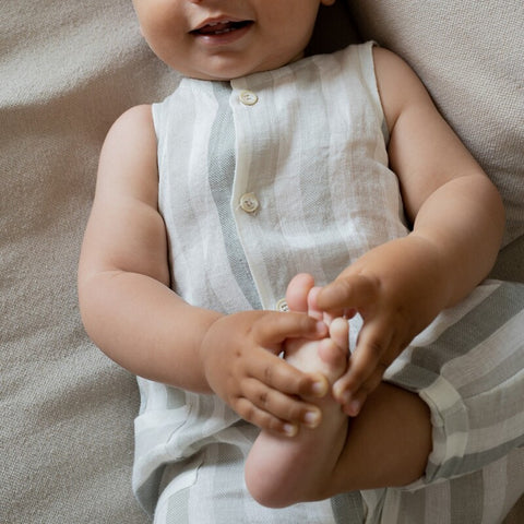 1 + in the family（ワンモア イン ザ ファミリー） 2026SS MORI -beige- 　ジャンプスーツ　ロンパース