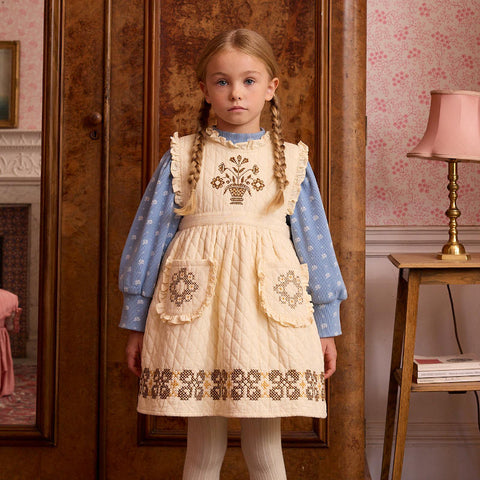Apolina 2024AW Mia Dress - Almond - Kids Dress