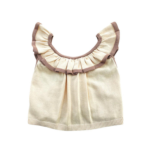 【drop2】【3/13まで送料無料】MABLI（マブリ） 2025SS NERYS VEST -enoki- ベスト 、フリルトップス