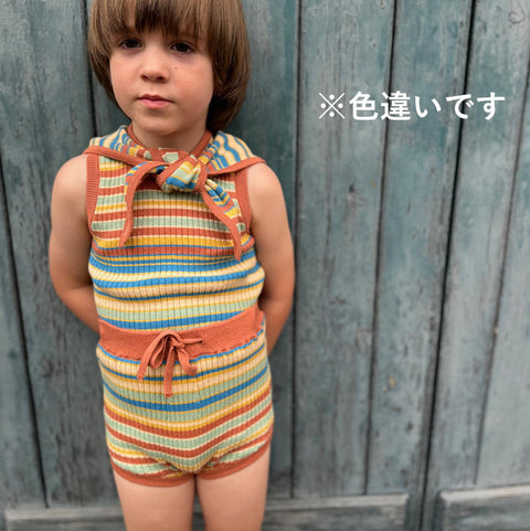 【drop2】【3/13まで送料無料】MABLI（マブリ） 2025SS SOLVA VEST -meadow stripe- タンクトップ