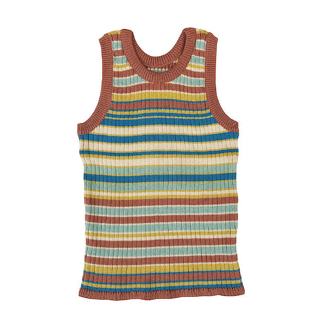 【drop2】【3/13まで送料無料】MABLI（マブリ） 2025SS SOLVA VEST -boardwalk stripe- タンクトップ