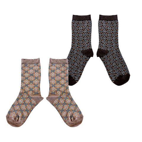 ★Mabli Knitwear（マブリ） 2023AW LLYN SHORTSOCKS PECAN,UMBER ショートソックス