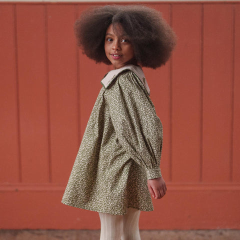 Little Cotton Clothes（リトルコットンクローズ）2025AW Malia Dress Combe Floral ワンピース、キッズドレス