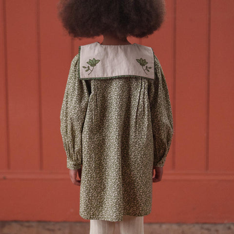 Little Cotton Clothes 2024AW Button Pointelle Tee - Marsala Buttoned pointelle long sleeve T-shirt