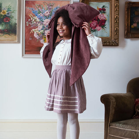 Little Cotton Clothes（リトルコットンクローズ）2026AW Margot Skirt Sugarplum Check  フレアギャザースカート