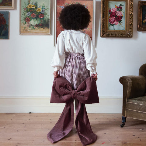Little Cotton Clothes（リトルコットンクローズ）2026AW Margot Skirt Sugarplum Check  フレアギャザースカート
