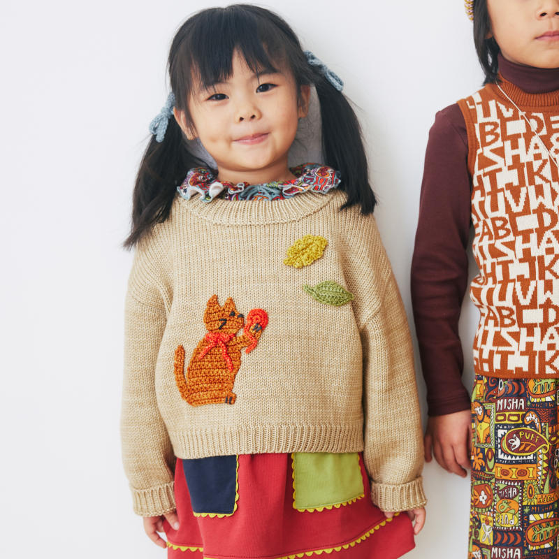 D2】Misha&Puff（ミーシャアンドパフ）2024AW Meadow Crewneck - Alabaster- クルーネックセーター