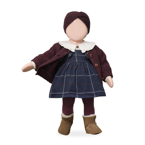 1 + in the family（ワンモア イン ザ ファミリー） 2025AW NINA -dark blue- overall skirt  オーバーオールスカート
