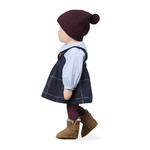 1 + in the family（ワンモア イン ザ ファミリー） 2025AW NINA -dark blue- overall skirt  オーバーオールスカート