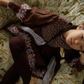 Apolina（アポリナ）2026AW NOEMIE EMBROIDERED DRESS - DARK CHOCOLATE -　キッズワンピース.