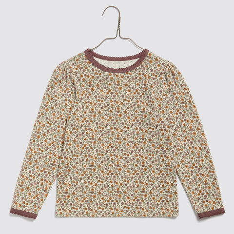 Little Cotton Clothes（リトルコットンクローズ）2025AW Organic Pointelle T-shirt Prairie Floral　オーガニックTシャツ