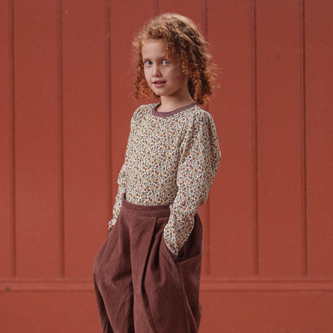 Little Cotton Clothes（リトルコットンクローズ）2025AW Organic Pointelle T-shirt Prairie Floral　オーガニックTシャツ