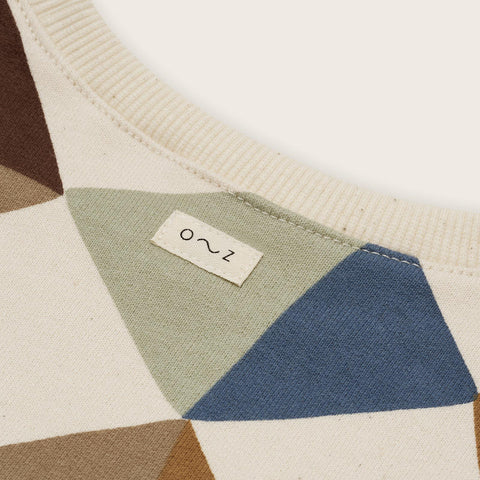 【ネコポス送料無料】organic zoo（オーガニックズー）2025AW Kite Patchwork Sweatshirt Undyed 長袖スウェットシャツ