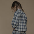 【D1】organic zoo（オーガニックズー）2026AW Fog Blue Gingham Lodge Shirt 長袖シャツ、ブラウス.