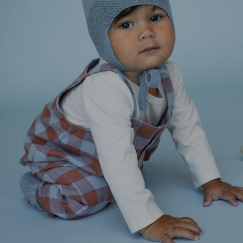 【D1】organic zoo（オーガニックズー）2026AW Maple Gingham Salopettes 6-12M サロペット