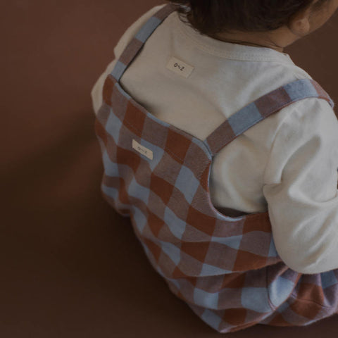 【D1】organic zoo（オーガニックズー）2026AW Maple Gingham Salopettes 6-12M サロペット