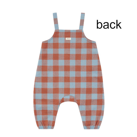 【D1】organic zoo（オーガニックズー）2026AW Maple Gingham Salopettes 6-12M サロペット