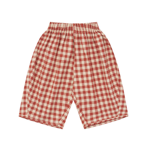 【D1】organic zoo（オーガニックズー）2026AW Paprika Gingham Barrel Pants バレルパンツ.