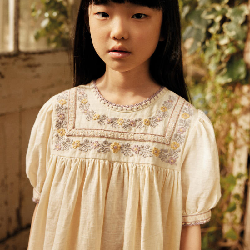 High Summer】Apolina(アポリナ)2026SS Patsy Ribbons Dress - Cream High Summer】Apolina(アポリナ)2026SS Patsy Ribbons Dress - Cream