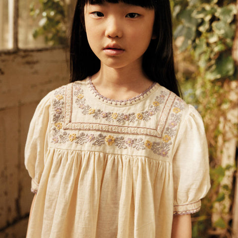 Apolina 2024AW Mia Dress - Almond - Kids Dress