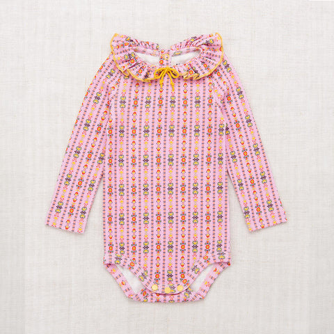 【D2】Misha&Puff（ミーシャアンドパフ）2024AW  Pattie Onesie -Pink Lilac Bohemia- 長袖ロンパース