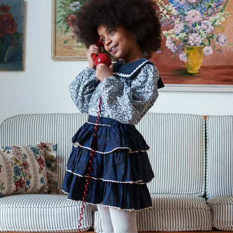 Little Cotton Clothes（リトルコットンクローズ）2026AW Petra blouse Barley Floral  ブラウス