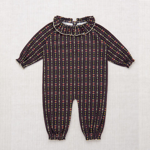 【D2】Misha&Puff（ミーシャアンドパフ）2024AW  Pierrot Onesie - Licorice Bohemia- 長袖カバーオール