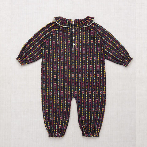 【D2】Misha&Puff（ミーシャアンドパフ）2024AW  Pierrot Onesie - Licorice Bohemia- 長袖カバーオール