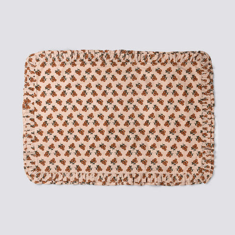 Little Cotton Clothes 2024AW Button Pointelle Tee - Marsala Buttoned pointelle long sleeve T-shirt