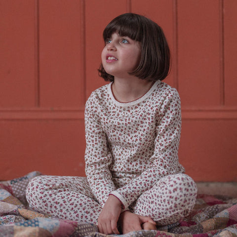 【D2】Little Cotton Clothes（リトルコットンクローズ）2025AW Pointelle Pyjamas Posy Floral - Winter Launch フラワー柄パジャマ