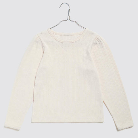 Little Cotton Clothes（リトルコットンクローズ）2026AW Pointelle Long Sleeve T-shirt Chantilly  ポインテールTシャツ