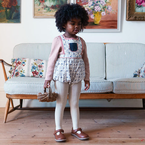 Little Cotton Clothes（リトルコットンクローズ）2026AW Pointelle Long Sleeve T-shirt Nougat  ポインテールTシャツ