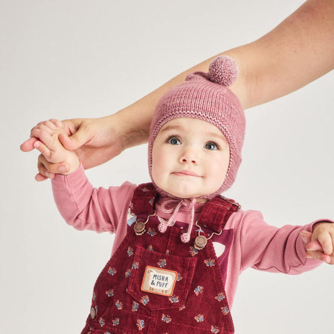【D2】Misha&Puff（ミーシャアンドパフ）2026aw  Baby Pointy Peak Hat - Antique Rose - ベビー帽.