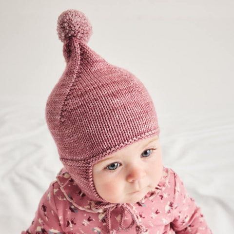 【D2】Misha&Puff（ミーシャアンドパフ）2026aw  Baby Pointy Peak Hat - Antique Rose - ベビー帽.