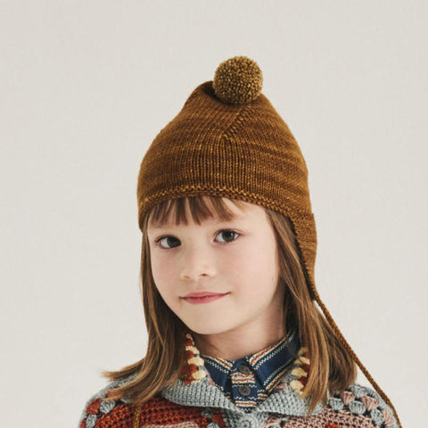【D2】Misha&Puff（ミーシャアンドパフ）2026aw  Pointy Peak Hat - Nutmeg - キッズニット帽