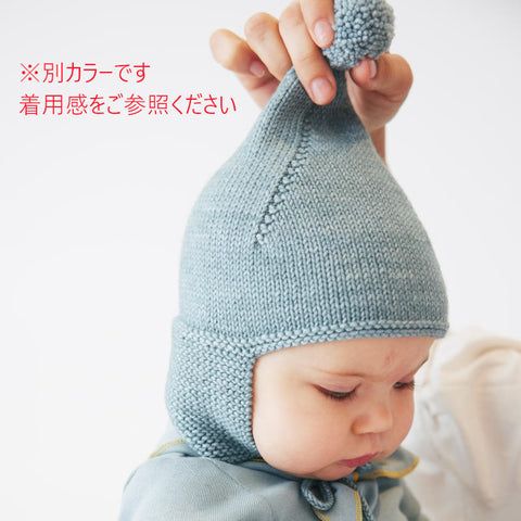 【D2】Misha&Puff（ミーシャアンドパフ）2024AW  Pointy Peak Hat -Fig- キッズニット帽