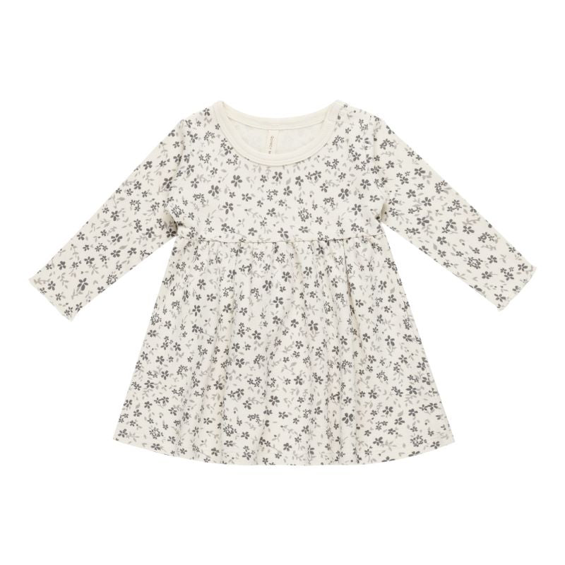 D2】Quincy Mae（クインシーメイ）2024AW LONG SLEEVE BABY DRESS BLUE FLORAL 花柄ベビー –  LePuju