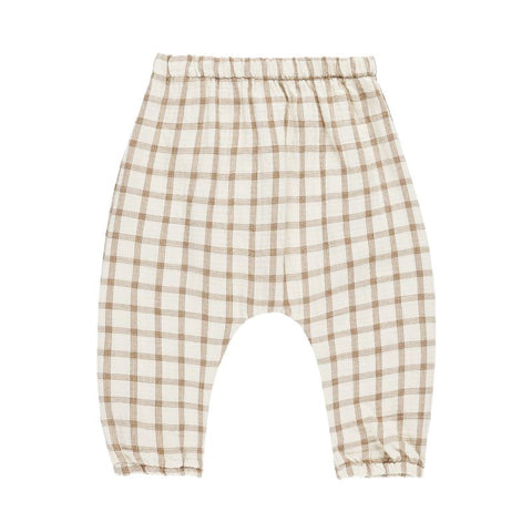 【D2】Quincy Mae（クインシーメイ）2024AW　WOVEN PANT CINNAMON PLAID  チェック柄パンツ