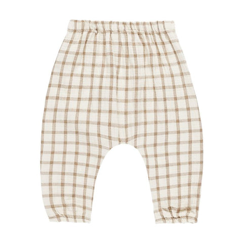 【D2】Quincy Mae（クインシーメイ）2024AW　WOVEN PANT CINNAMON PLAID  チェック柄パンツ