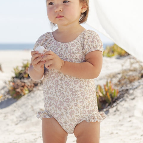 【D1】Quincy Mae（クインシーメイ）2026SS  CATALINA ONE-PIECE  -DAHLIA-　花柄ワンピース水着