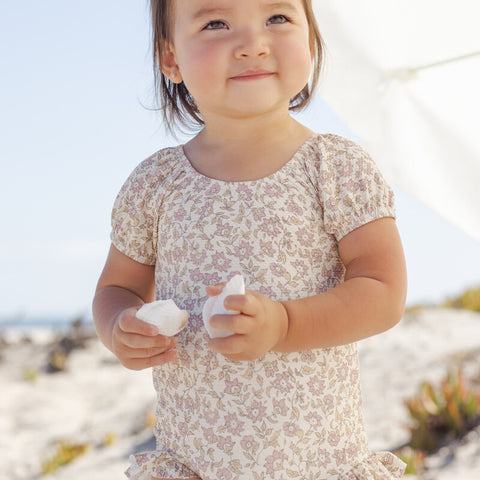 【D1】Quincy Mae（クインシーメイ）2026SS  CATALINA ONE-PIECE  -DAHLIA-　花柄ワンピース水着