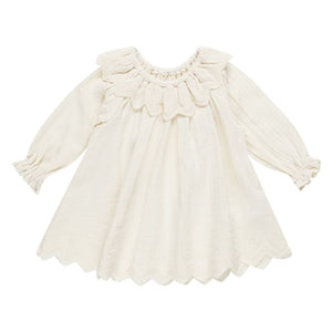 Quincy Mae 2024AW RUFFLE COLLAR BUTTON DRESS